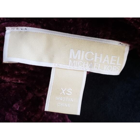 Michael Kors Sweater Womens XS Purple Polyester Knit Funnel Neck Super Soft - Picture 3 of 11